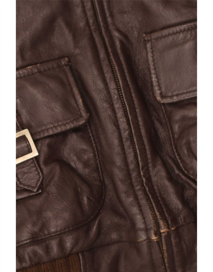 Vintage Damen Lederjacke IT 44 Mittelbraun
