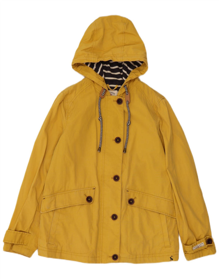JOULES Damen-Regenjacke mit Kapuze, UK 8, Größe S, Gelb, Baumwolle