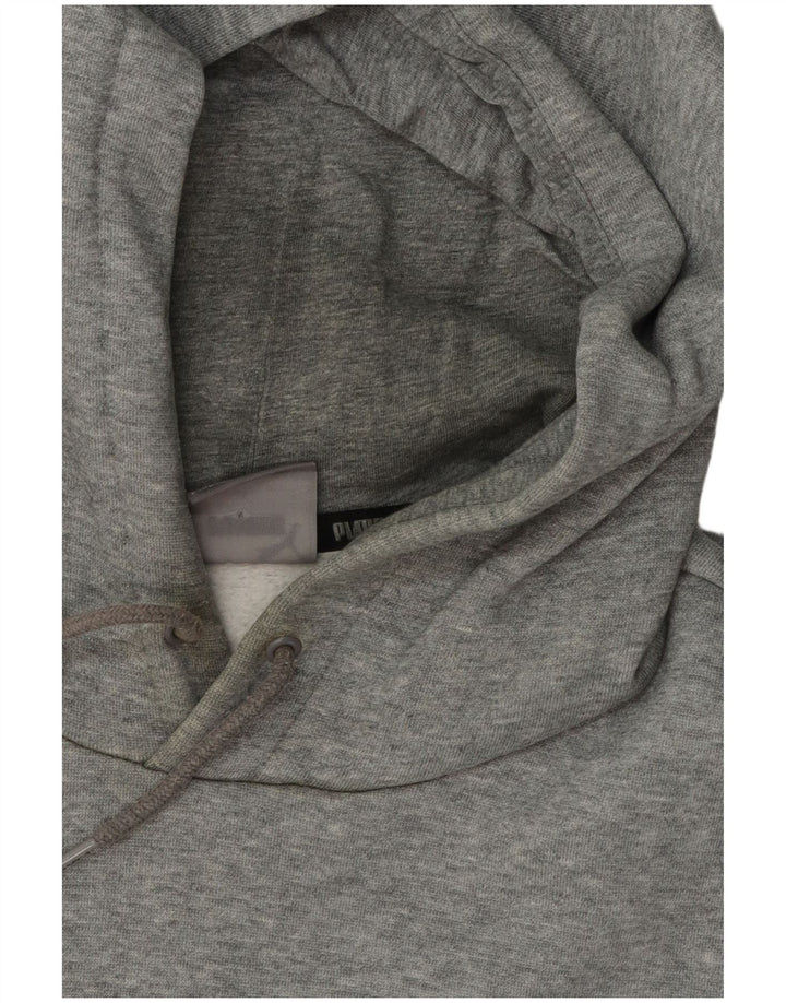 Puma Herren-Kapuzenpullover mit Grafik, mittelgrau gesprenkelte Baumwolle