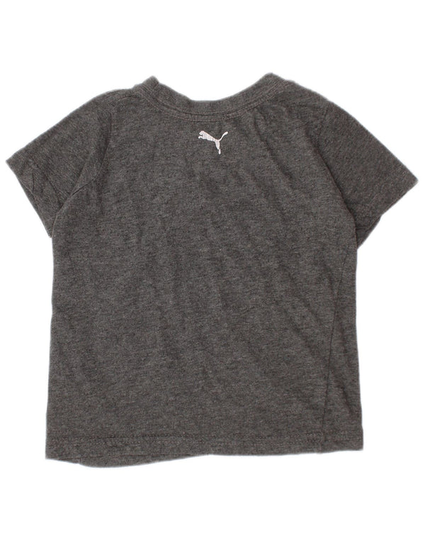 Puma Baby-Jungen-T-Shirt mit Grafik, 18–24 Monate, graue Baumwolle