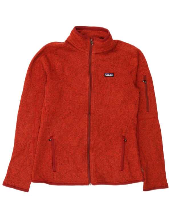 Patagonia Damen-Trainingsanzug-Top-Jacke, UK 10, klein, rot geflecktes Polyester