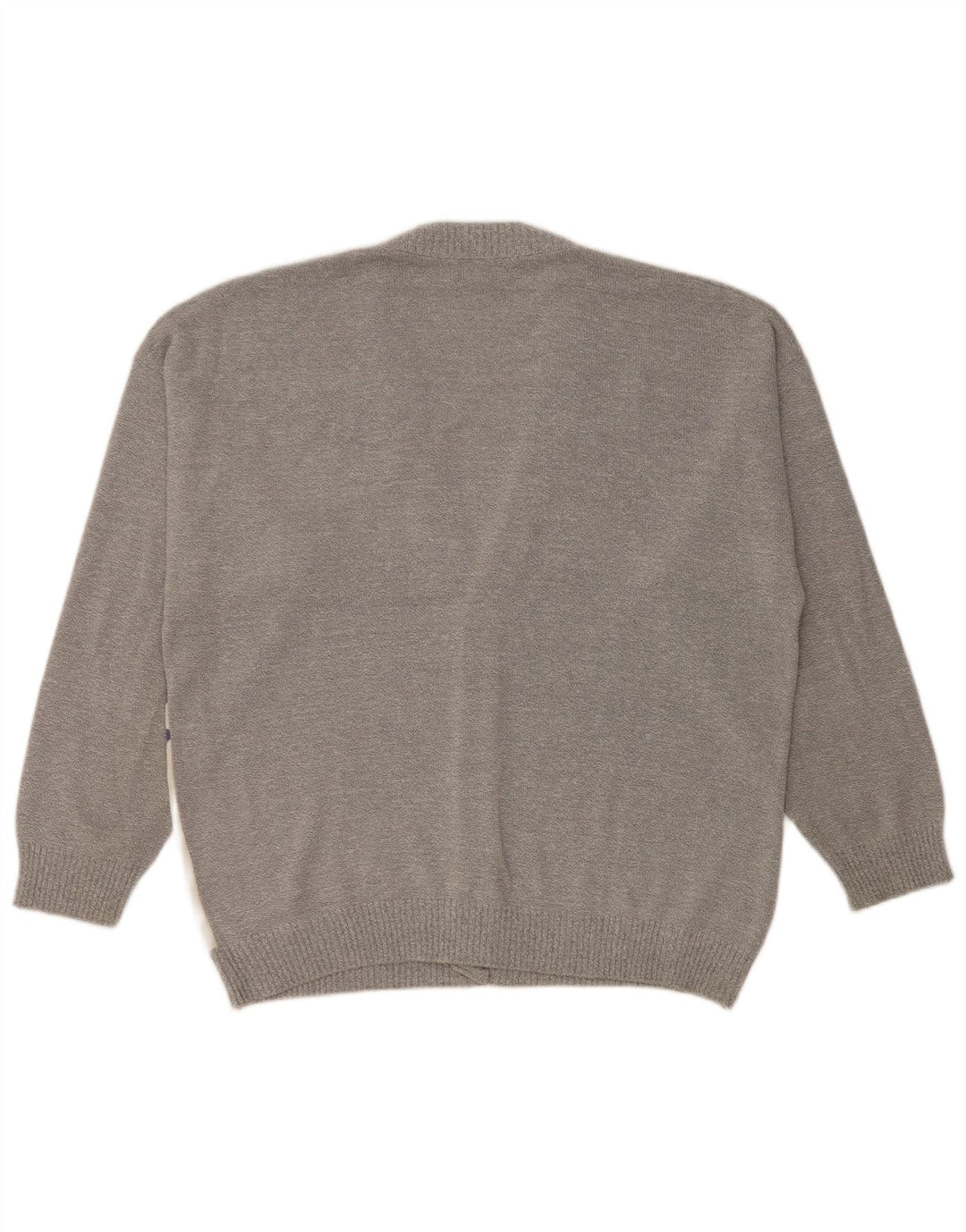 JAC Herren-Cardigan-Pullover IT 52, große graue Colourblock-Baumwolle