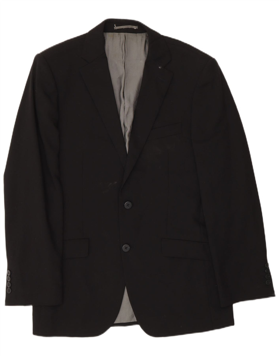Pierre Cardin Herren-Blazer mit 2 Knöpfen, UK 38, mittelschwarze Wolle