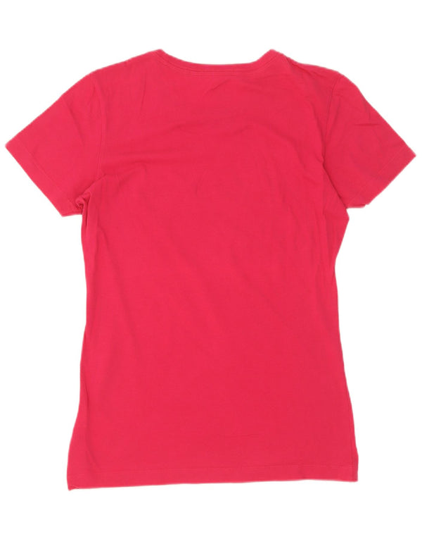 Nike Damen Slim Fit Graphic T-Shirt Top UK 12 Mittelrosa Baumwolle