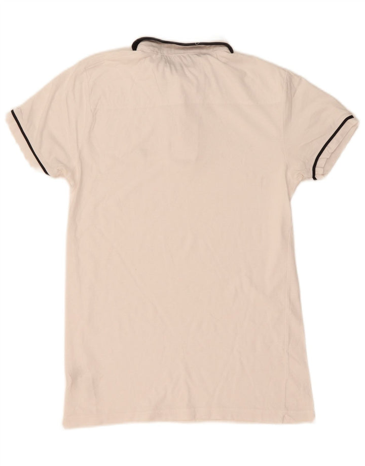 FRENCH CONNECTION Mens Polo Shirt Small White Cotton