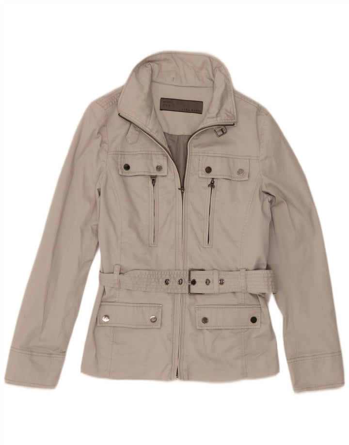 Zara Damen Utility-Jacke UK 14 Large Beige