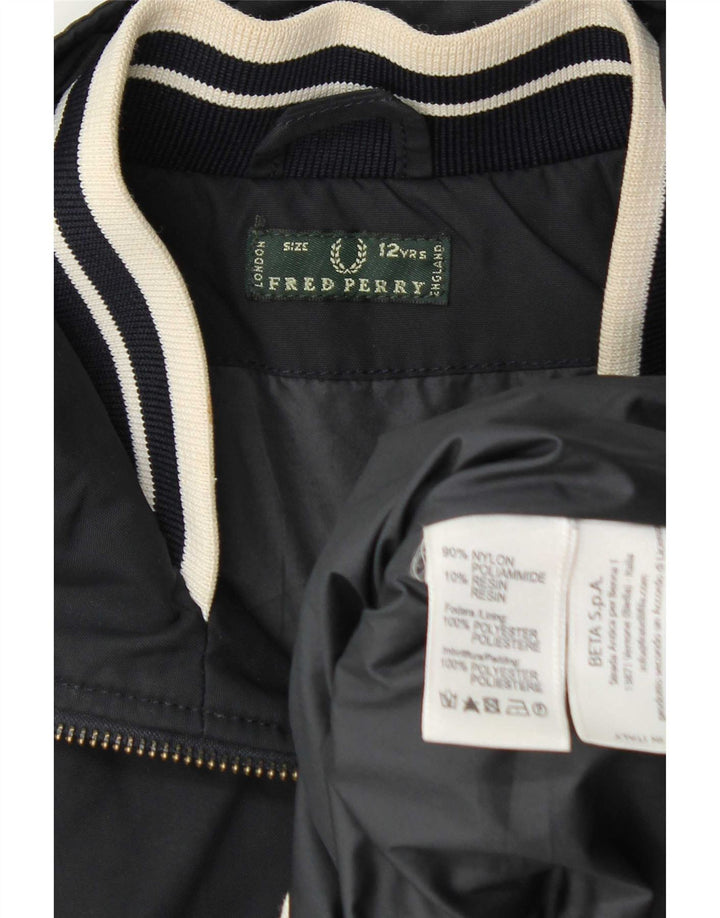 Fred Perry Bomberjacke für Jungen, 11–12 Jahre, graues Nylon