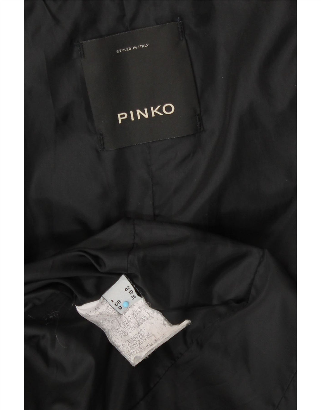 Pinko Damen-Jacke mit Kapuze, gepolstert, UK 10, Größe S, Schwarz, Polyester