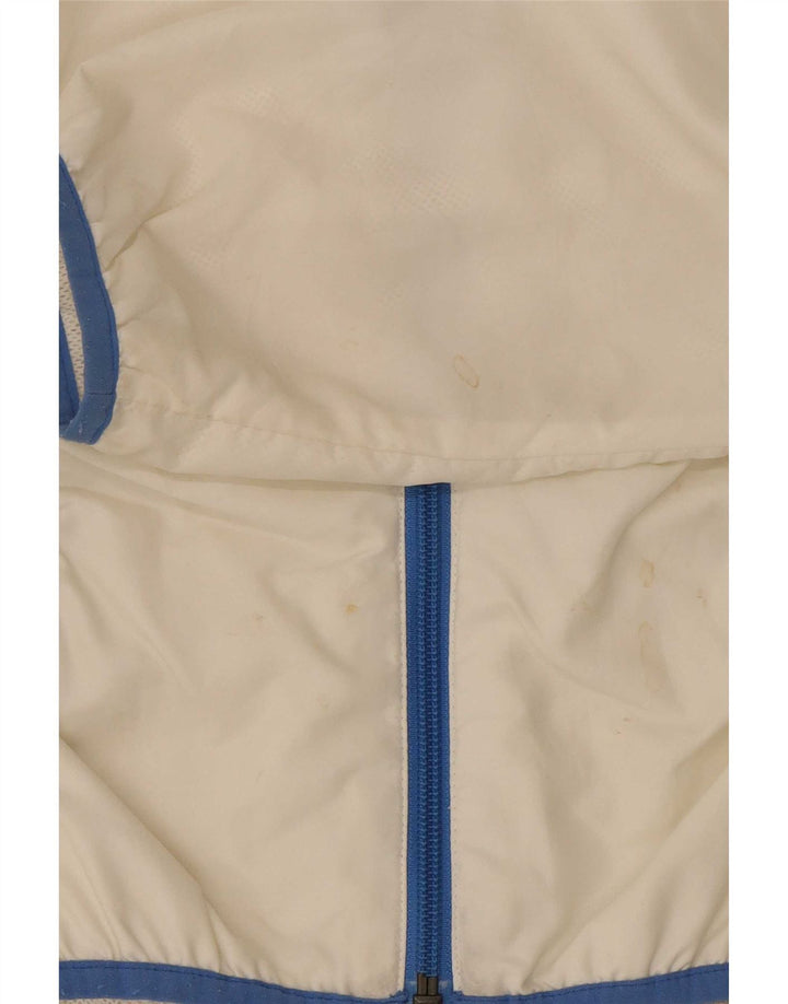 Puma Damen-Regenjacke mit Kapuze, UK 14, großes weißes Nylon