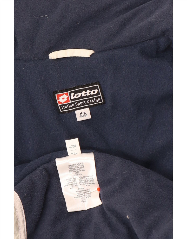 Lotto Herren gepolsterter Mantel IT 46/50 Medium Off White Nylon