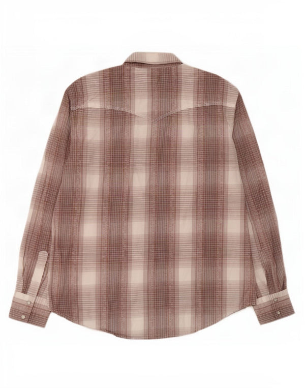 Wrangler Herrenhemd XL, braun kariert, Baumwolle