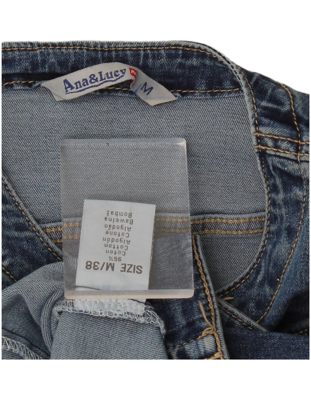 Vintage Damen Crop Jeansjacke UK 12 Medium Navy Blue Baumwolle