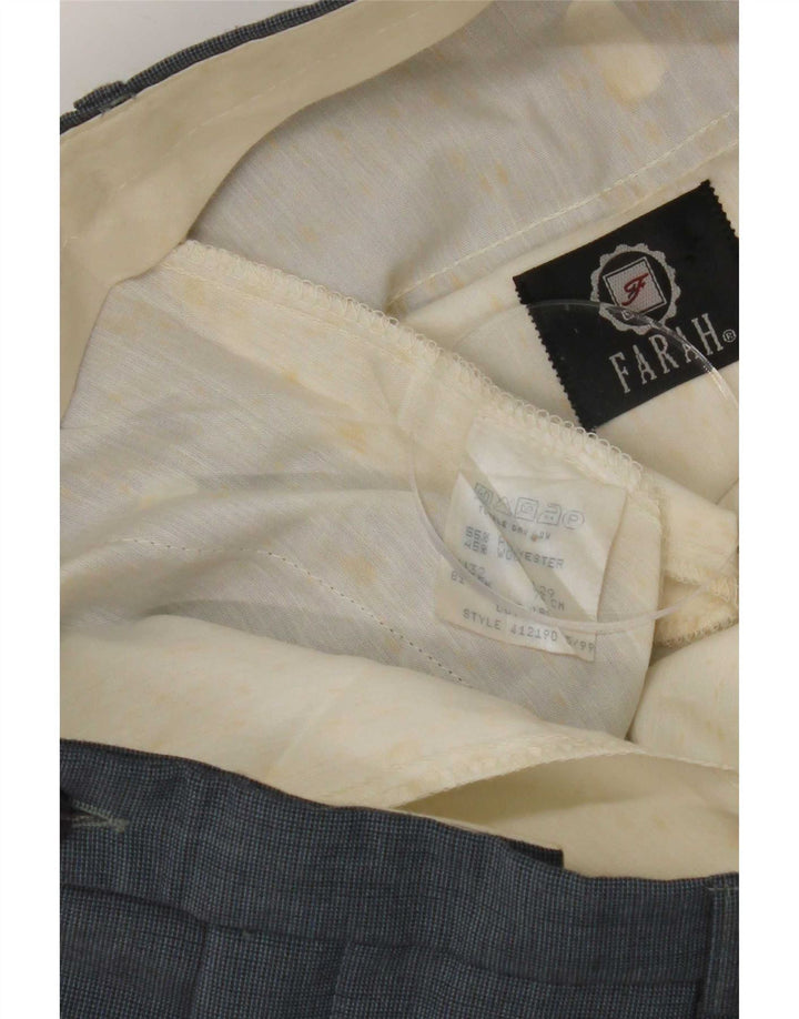 Farah Herren-Anzughose mit Pegged-Anzug, W32, L29, blaues Polyester