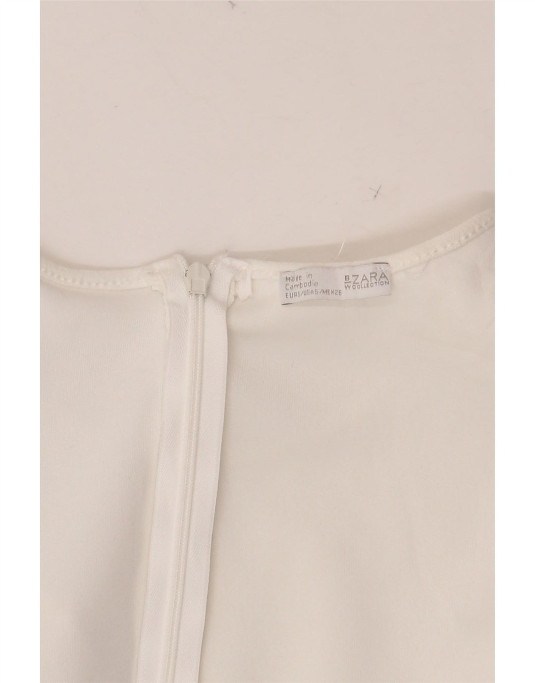 ZARA Damen Kurzarm-Playsuit UK 8 Small W28 Weiß