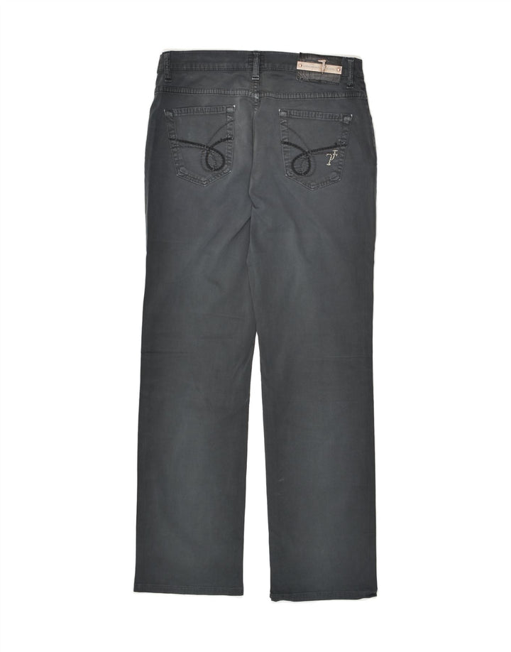 TRUSSARDI JEANS Womens Straight Casual Trousers W28 L29 Grey Cotton | Vintage Trussardi Jeans | Thrift | Second-Hand Trussardi Jeans | Used Clothing | Messina Hembry 
