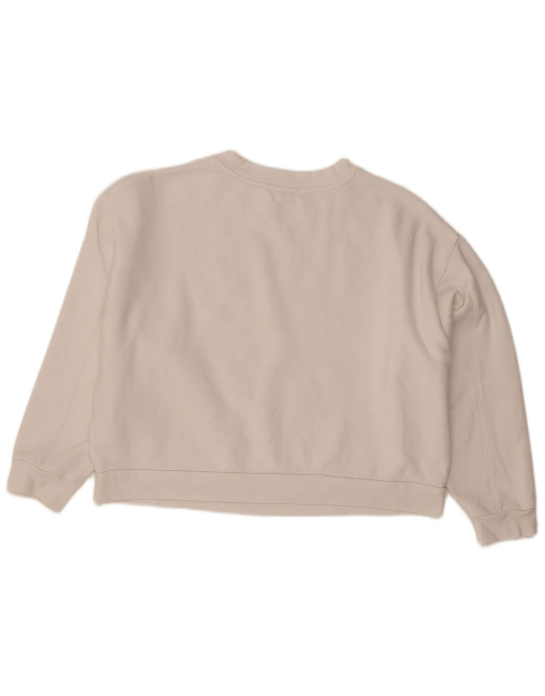 Levi's Damen Crop Graphic Oversized Sweatshirt Pullover UK 14 Large Weiß