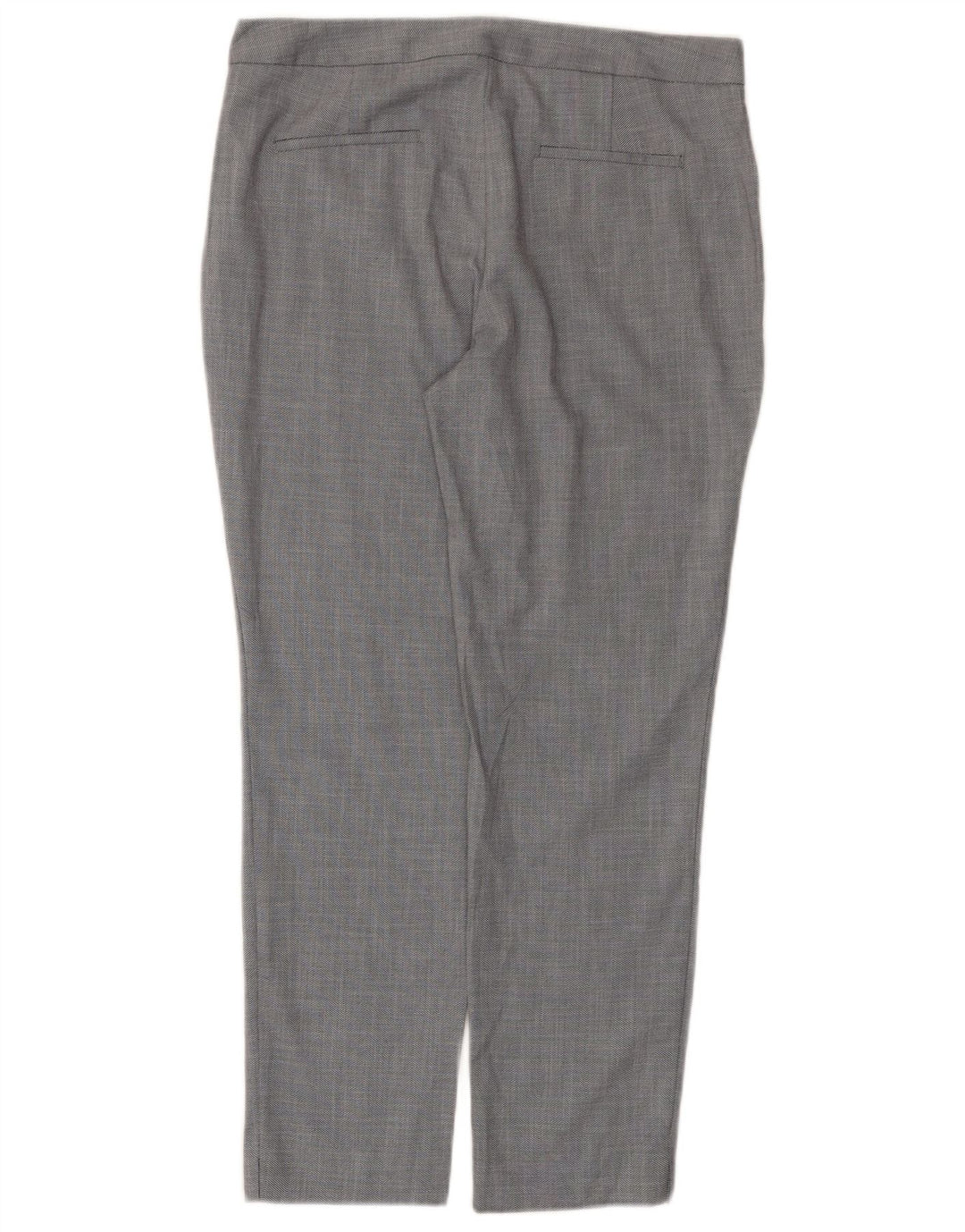 Zara Slim-Anzughose für Damen, EU 40, mittelgroß, W30, L27, graues Chevron-Polyester