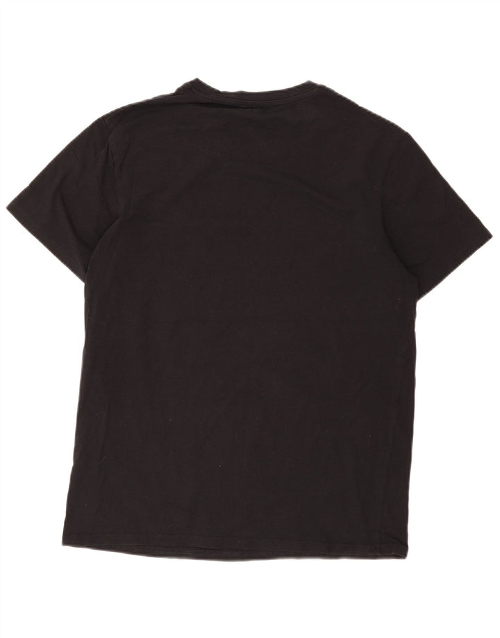 Ted Baker Herren-T-Shirt-Oberteil aus mittelschwarzer Baumwolle