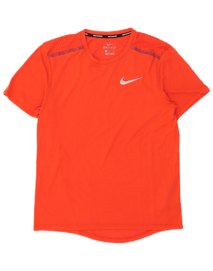 Nike Herren Dri Fit T-Shirt Top Small Rot Polyester