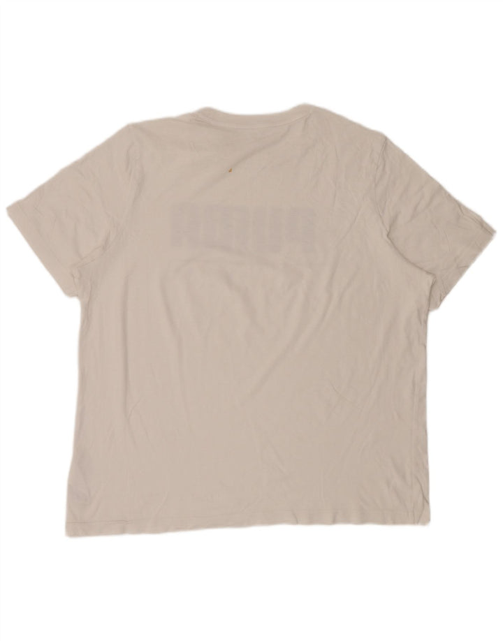 Puma Herren Grafik T-Shirt Top XL Weiß Baumwolle