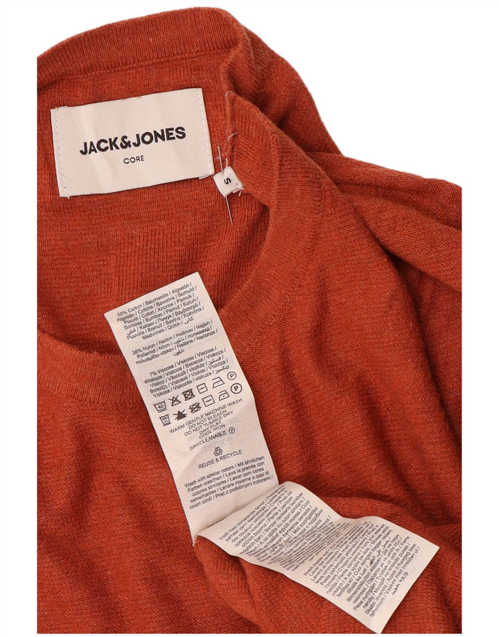 Jack & Jones Herren-Oberteil, langärmelig, Größe S, Orange, Baumwolle