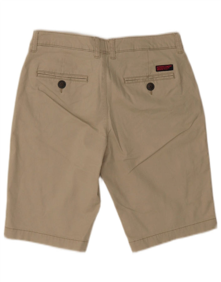 Superdry Damen Chinoshorts W30 Mittelbeige Baumwolle