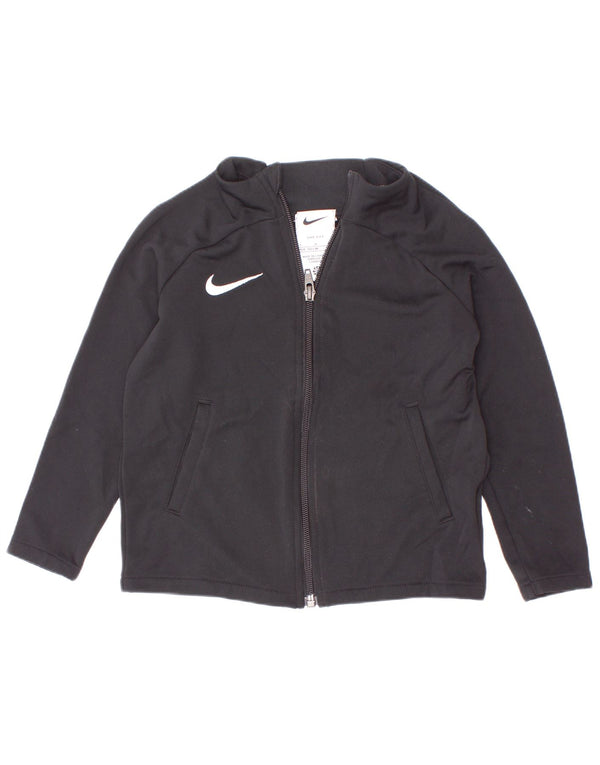 Nike Dri-Fit-Trainingsanzugoberteil für Mädchen, 4–5 Jahre, Größe S, Schwarz, Polyester