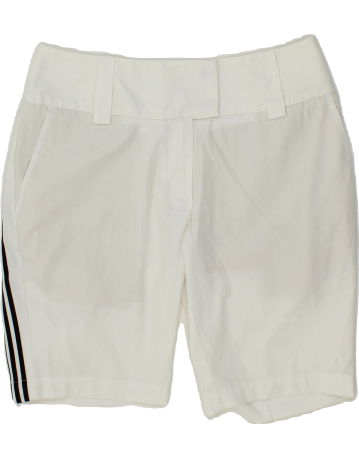 ADIDAS Womens Climalite Chino Shorts UK 12 Medium W32  White Polyester Vintage Adidas and Second-Hand Adidas from Messina Hembry 