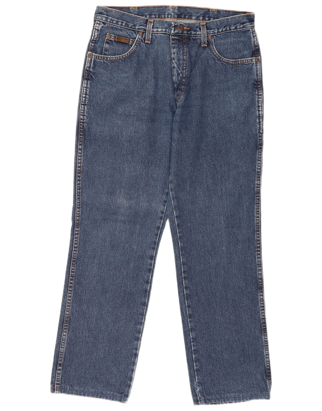 Wrangler Herren Texas Straight Jeans W34 L29 Blaue Baumwolle