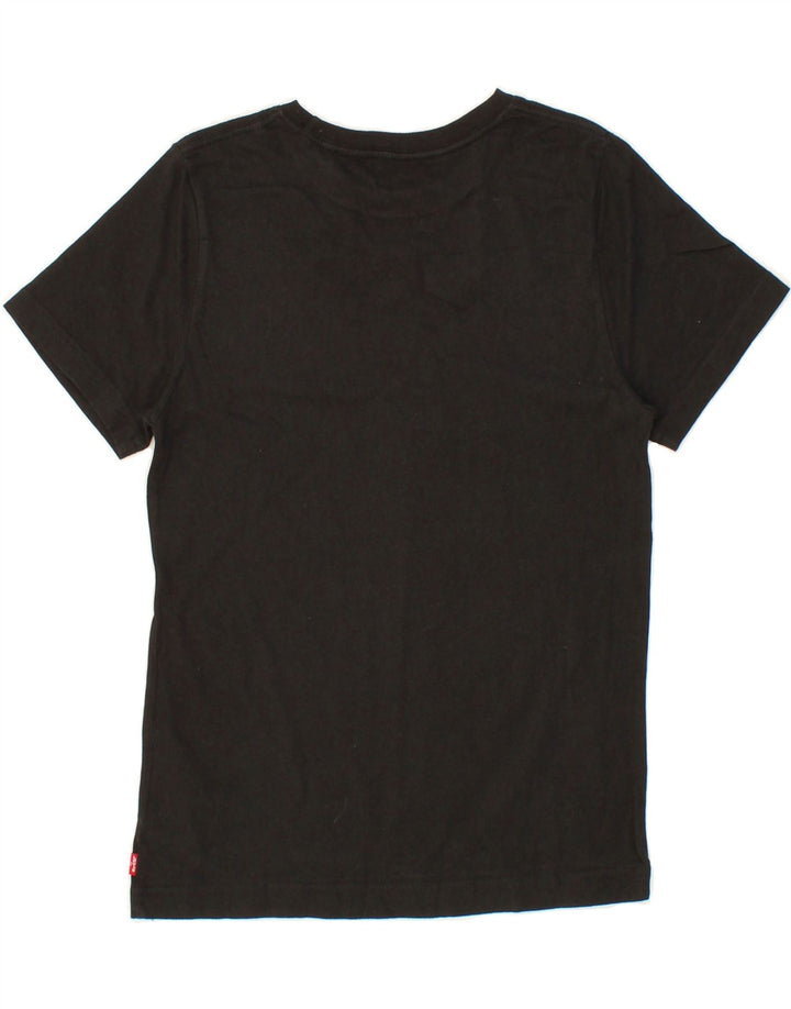 LEVI'S Boys Graphic T-Shirt Top 11-12 Years Black Cotton Vintage Levi's and Second-Hand Levi's from Messina Hembry 