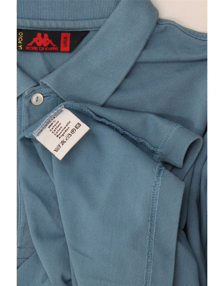 Kappa Herren-Poloshirt, große blaue Baumwolle