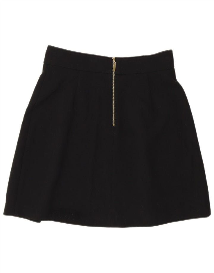 Marks & Spencer Damen A-Linienrock UK 10 Small W29 Schwarz Polyester