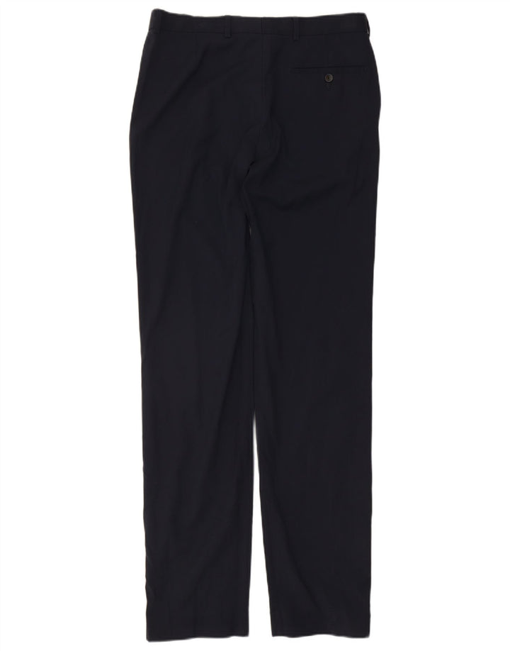 Marks & Spencer Maßgeschneiderte, gerade Anzughose für Herren, W32, L35, Marineblau