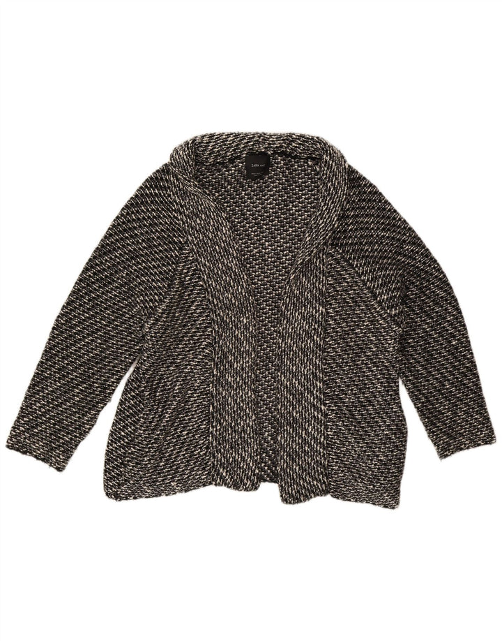 Zara Damen-Strickjacke in Übergröße, Gr. 14, Mittelgrau meliert