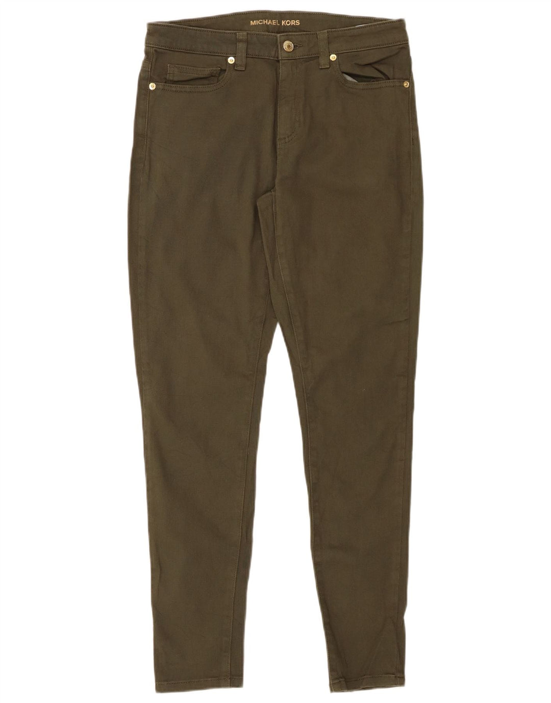 MICHAEL KORS Damen Skinny Freizeithose US 8 Medium W28 L29 Khaki