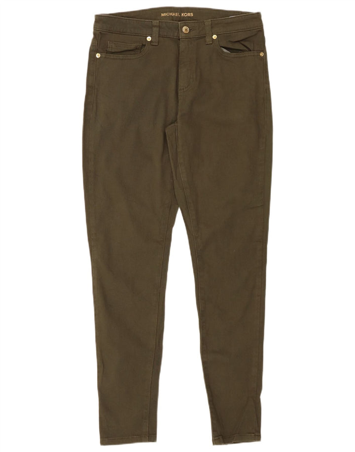 MICHAEL KORS Damen Skinny Freizeithose US 8 Medium W28 L29 Khaki