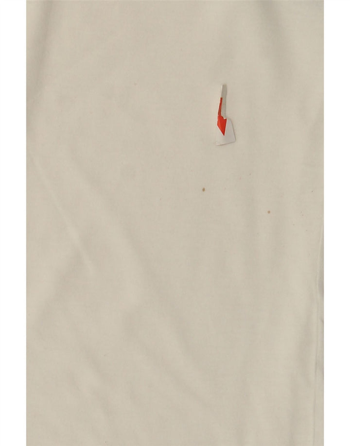Fila Herren Grafik-T-Shirt-Oberteil aus mittelweißer Colourblock-Baumwolle