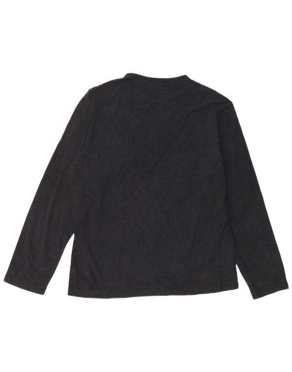 FRED PERRY Herren Top Langarm XL Schwarz Baumwolle