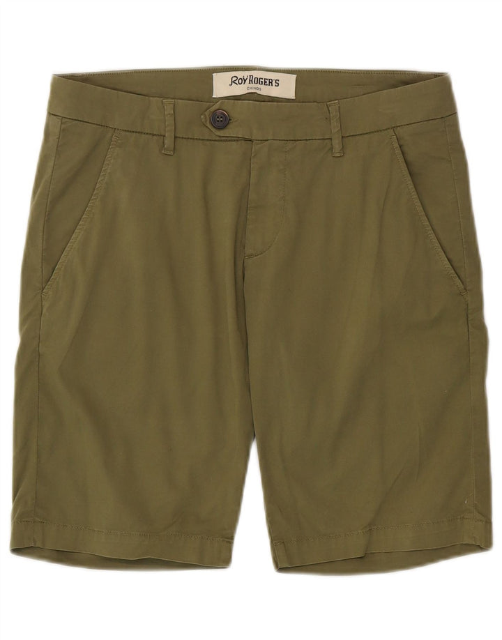 Roy Rogers Herren-Chinoshorts W31, mittlere Khaki-Baumwolle