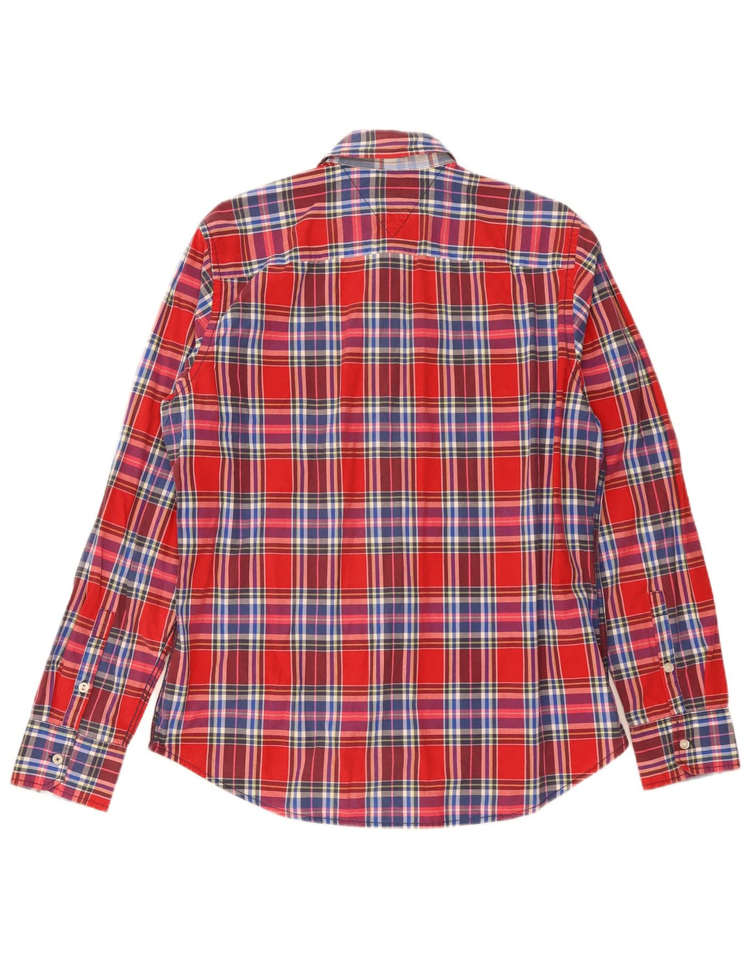 Tommy Hilfiger Herrenhemd XL, rot karierte Baumwolle
