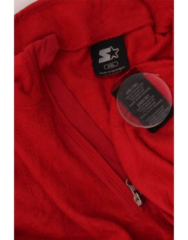 Starter Damen-Fleecepullover mit Reißverschluss am Hals, UK 20 2XL, rotes Polyester