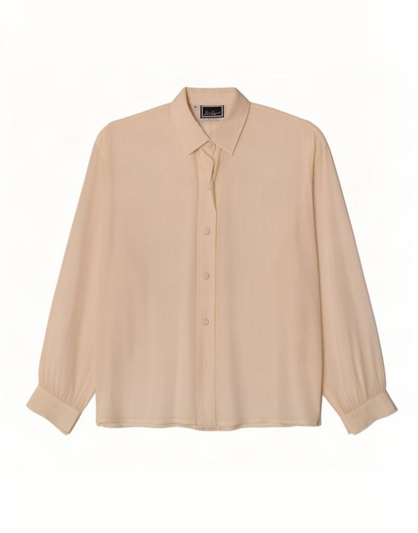 Luisa Spagnoli Womens See Through Shirt Blouse IT 42 Medium Off White