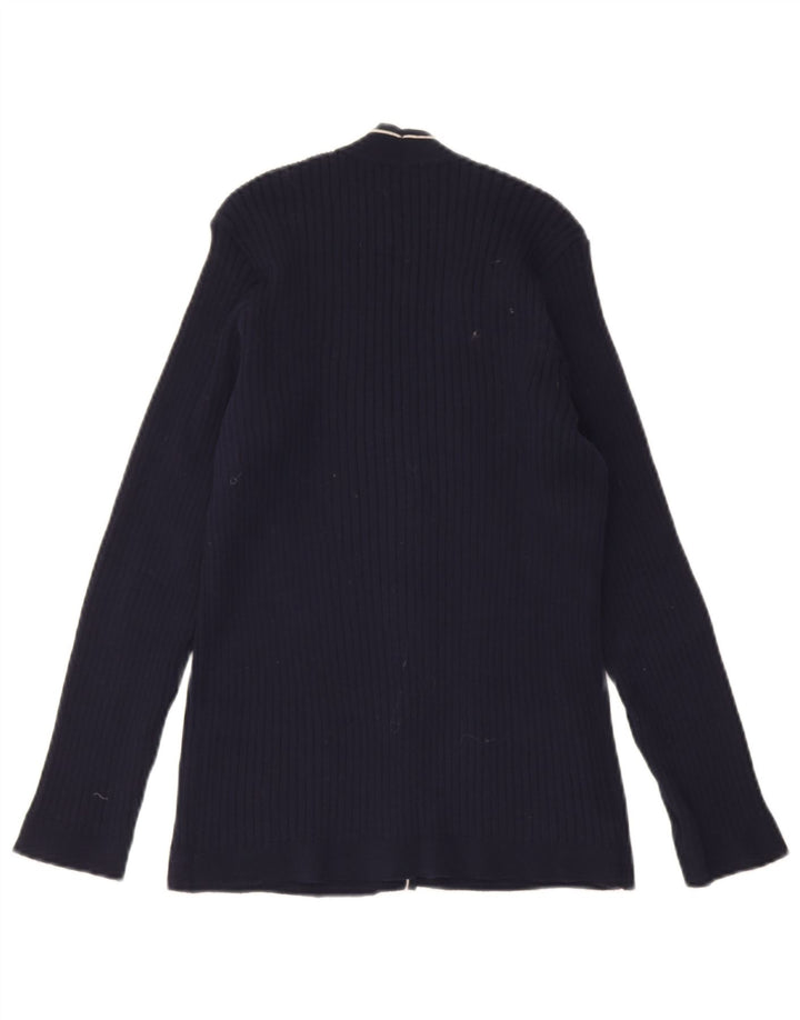 Vintage Damen Cardigan Pullover UK 10 Small Marineblau