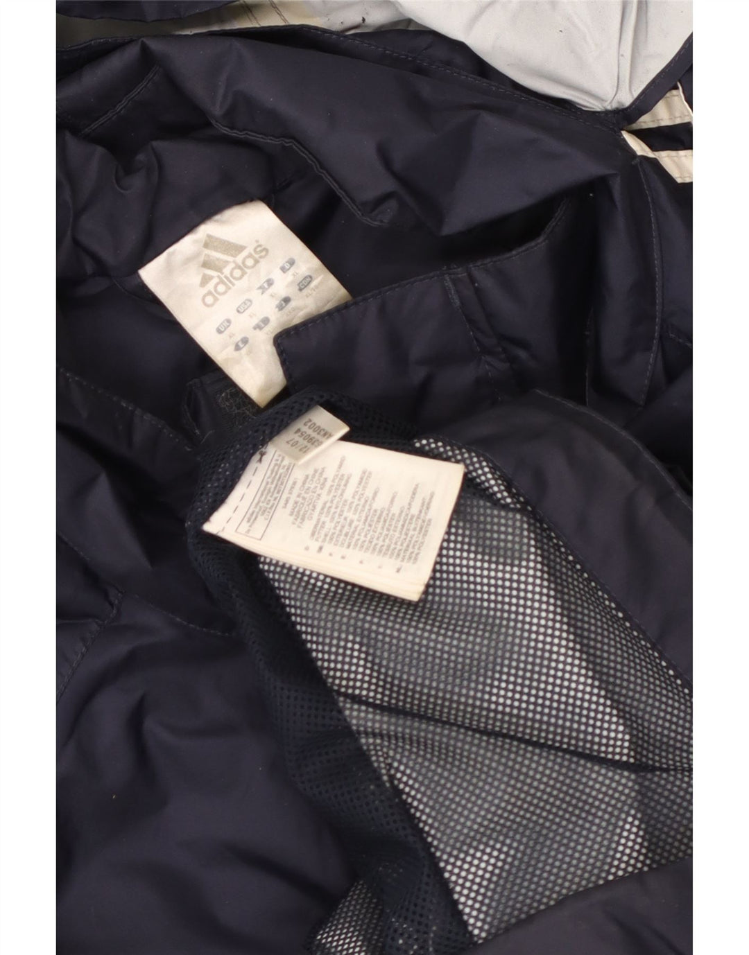 Adidas Herren Kapuzen-Windbreakerjacke UK 42 XL Marineblau Polyester