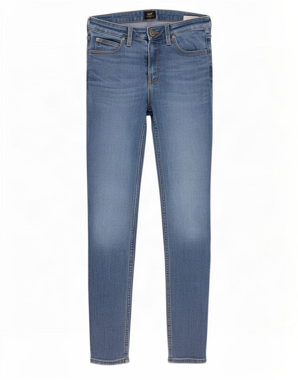 Lee Damen Scarlett Skinny Jeans W28 L29 Blaue Baumwolle