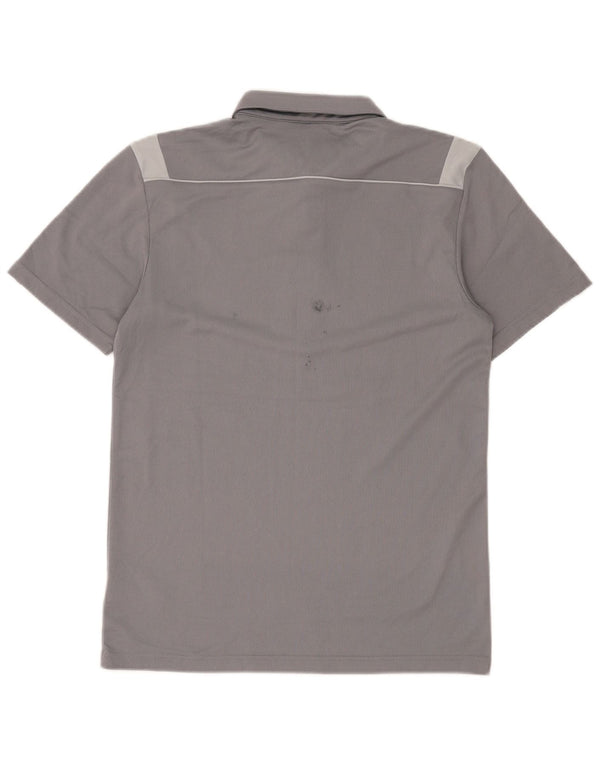 Adidas Herren Climalite Poloshirt Small Grau Colourblock Polyester