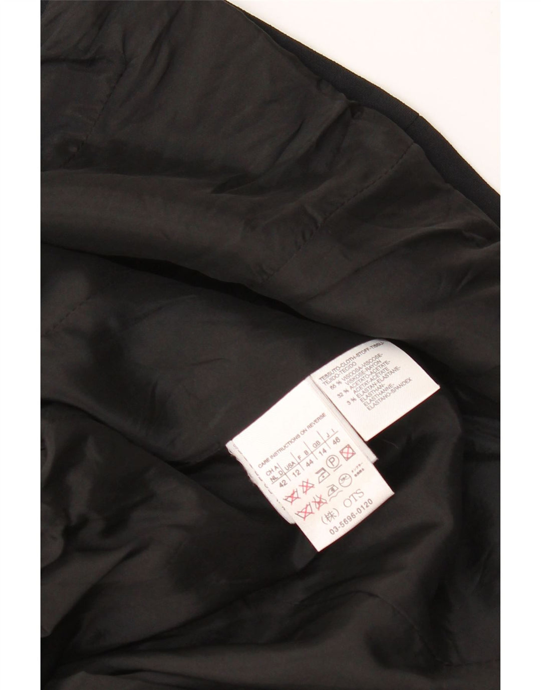 MAX MARA Womens 2 Button Blazer Jacket UK 14 Medium  Black Viscose Vintage Max Mara and Second-Hand Max Mara from Messina Hembry 