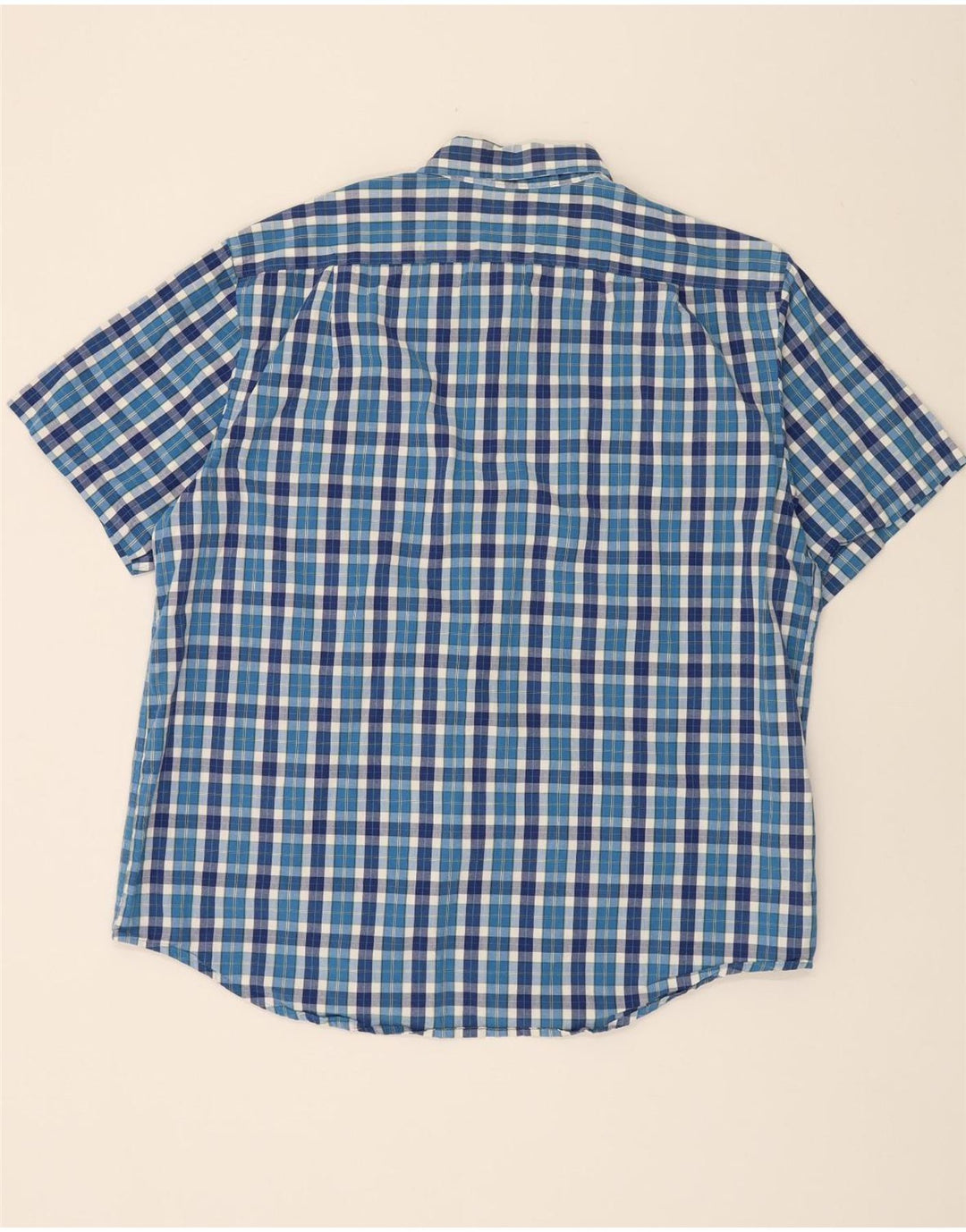 IZOD Mens Big & Tall Short Sleeve Shirt XL Blue Check Vintage Izod and Second-Hand Izod from Messina Hembry 