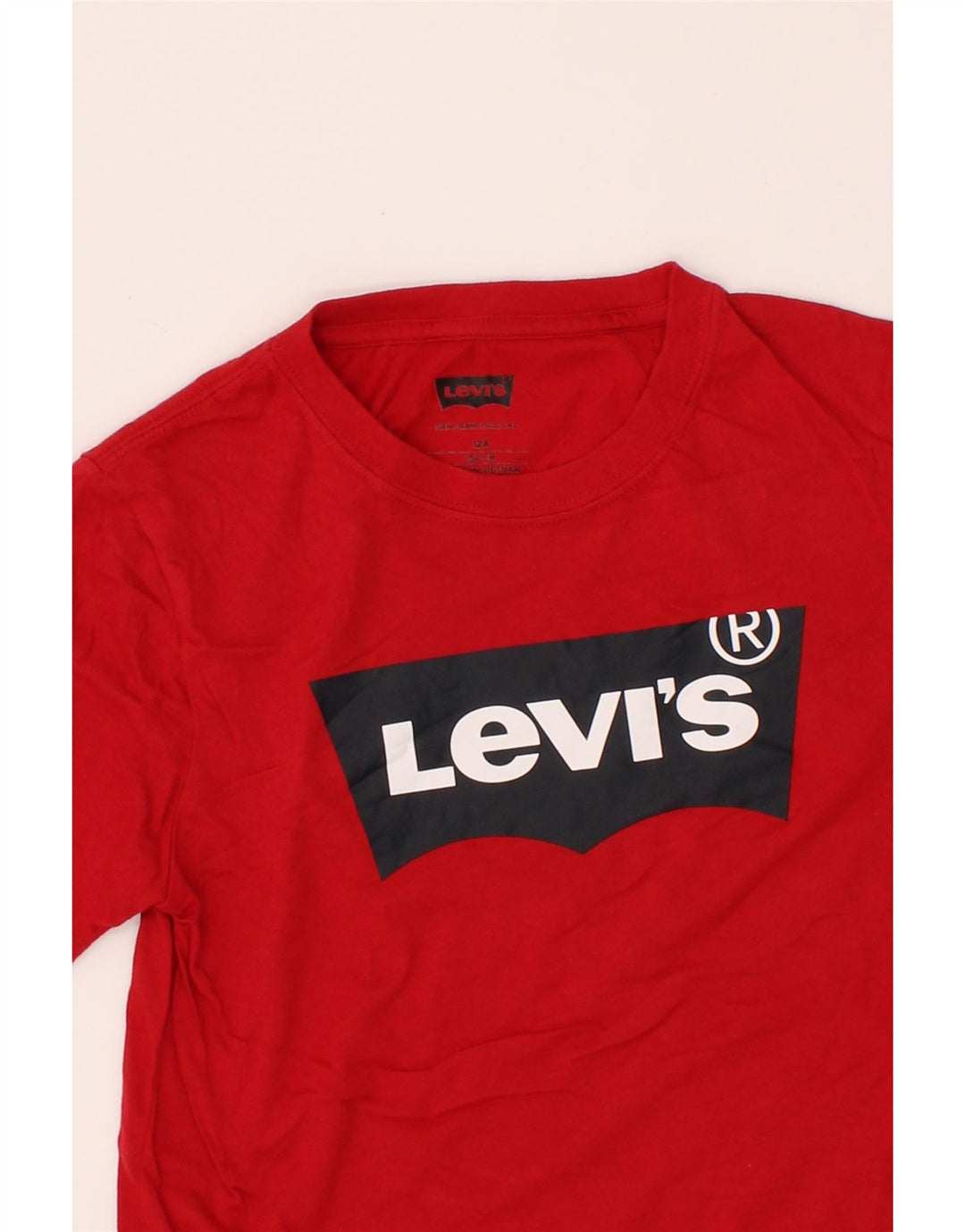 LEVI'S Boys Graphic T-Shirt Top 11-12 Years Red Cotton Vintage Levi's and Second-Hand Levi's from Messina Hembry 