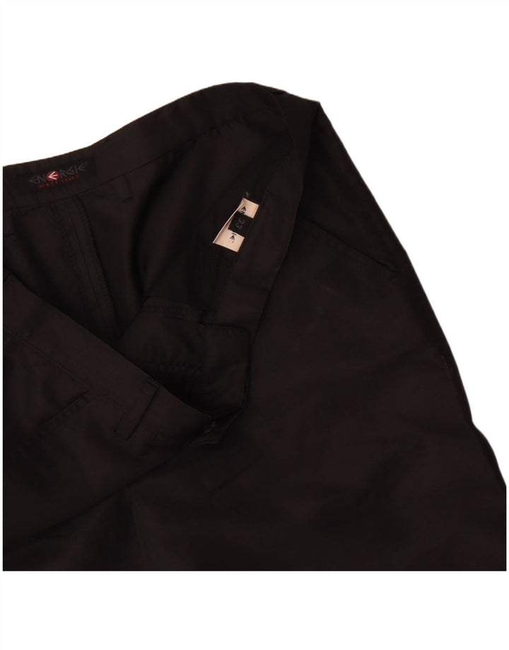 Energie Damen-Caprihose mit hoher Taille, W33, L23, Schwarz, Polyester